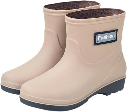 Rain Boots Mid Calf Boots Waterproof Modern Portable Rain Shoes Anti Slip Rainboots for Fishing Backpacking Girls
