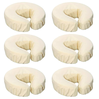Reusable Microfiber Massage Face Rest Covers,Cream,6 Pack | Extra Soft & Heavy Face Cradle Covers,Cozies