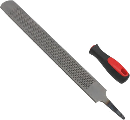 14 Inch Hoof Rasp, Horseshoe File with Rubber Handle, Carbon Steel Farrier File Tool, Suitable for