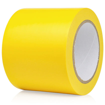 Floor Marking Tape 4 Inch x 108FT Yellow Warning Safety Stripe Tape for Walls, Floors, Pipes, Warterproof Caution