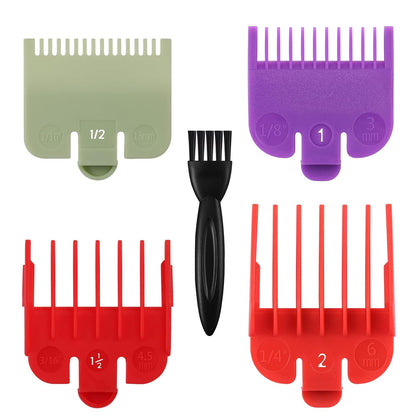 4 Professional Hair Clipper Guards Cutting Guides Fits for Most Wahl Clippers, Color Coded Clipper attachment