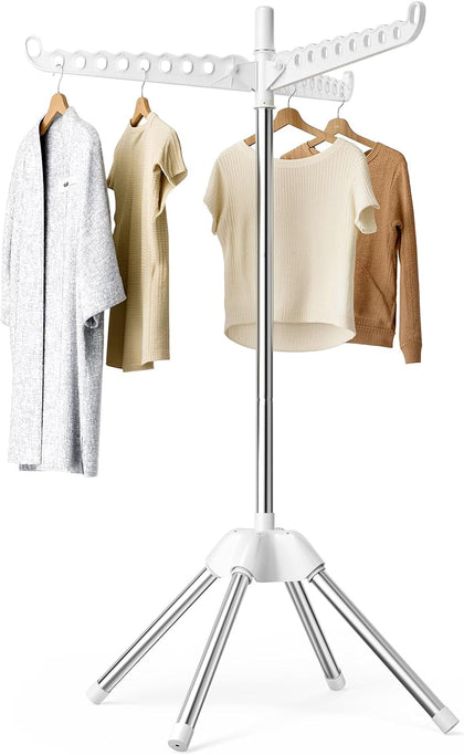 Foldable Clothes Drying Rack, Rotatable Free Standing drying rack , 1 Layer | 360°rotatable foldable clothes drying