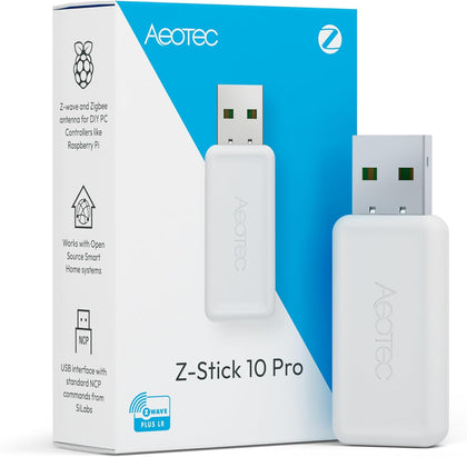 Z-Stick 10 Pro - Zigbee 3.0 & Z-Wave 800 Series USB Adapter - Works with HomeAssistant - Zigbee2MQTT - Z-Wave
