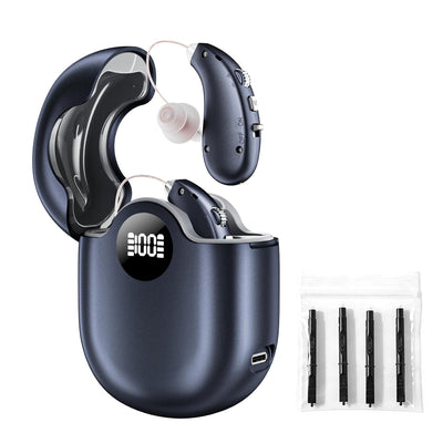 OTC Hearing Aids for Seniors, 16-Channel DSP for Clear Speech Intelligent Noise Reduction & Anti-Howling, Invisible