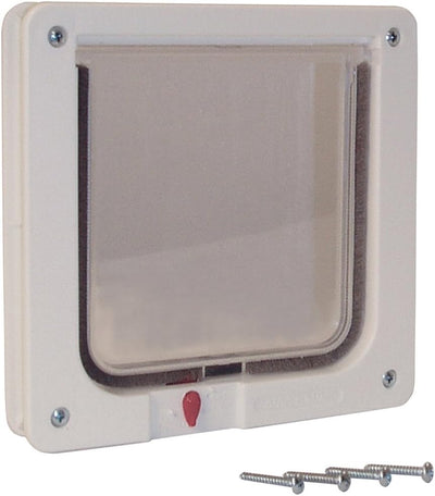 SINCE 1979 Perfect Pet Cat Flap Door with 4 way Lock Pet Door, 6 1/4 x 6 1/4" Flap Size
