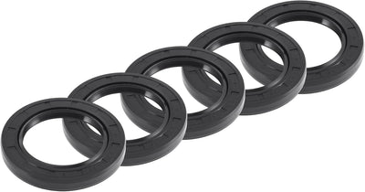 Universal Oil Seal TC Double Lip W Steel Spring Seal Ring Rotary Shaft Seal 45x68x8mm High Pressure NBR Rubber Black 5pcs