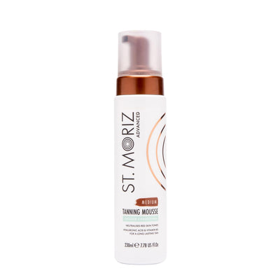 St Moriz Advanced Color Correcting Self Tanner Mousse in Medium - Instant Self Tanning Foam for Face & Body - Long
