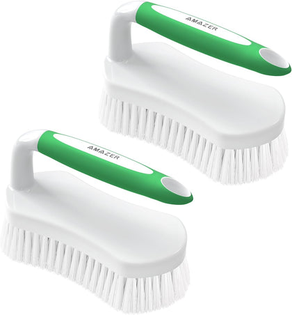Scrub Brush for Cleaning Comfort Grip Shower Scrubber Stiff Bristles with Handle Heavy Duty Cleaner Brush for Tub