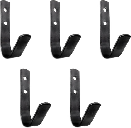 Steel Horse Stable Bridle Hangers Tack Room Hooks Black 5 Pack