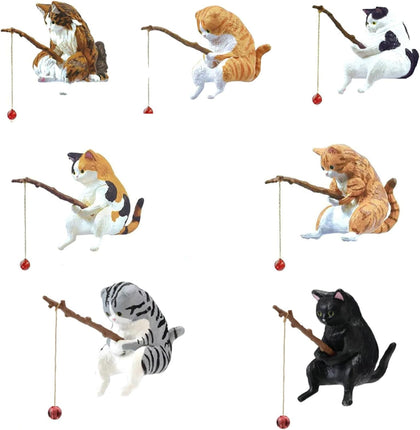 Miniature Fishing Cat Aquarium Decor Mini Animal Figurine Statue Aquarium Animal Decorations Small Fishing Cat