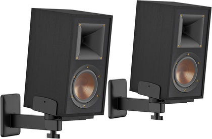 Pair of Adjustable Speaker Wall Mount for Klipsch Bookshelf Speaker Mount - Heavy Duty Side Clamping Wall Speaker