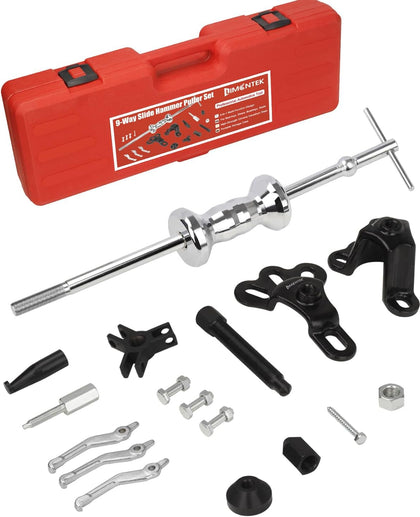 9-Way Slide Hammer Puller Set, Front Wheel Hub Remover & Rear Wheel Axle Removal Tool, Heavy Duty Bearing Puller Set