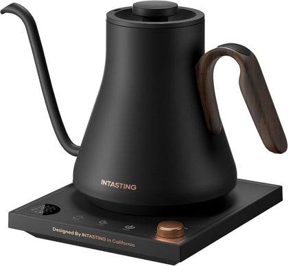 Gooseneck Electric Kettle with 1℉ Temperature Control, 0.9 Liter | Fast Heating, Stainless Steel Interior, for Pour