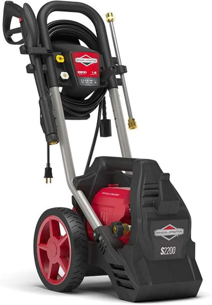 2200 Max PSI/1.2 Max GPM Electric Pressure Washer with 25 ft. Hose, 4 Spray Nozzles, Instant Start/Stop System and 9