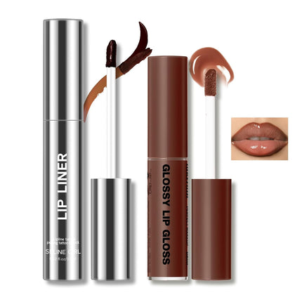 Peel Off Lip Liner Stain Tattoo, Long Lasting Waterproof Lip Stain Peel off, Tattoo Nude Lip Liner and Lip Gloss