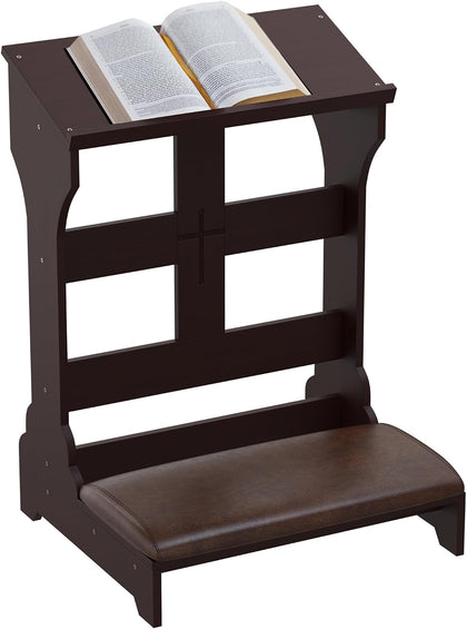 Wooden Prayer Bench for Kneeler Prayer, with Soft Cushion Pad