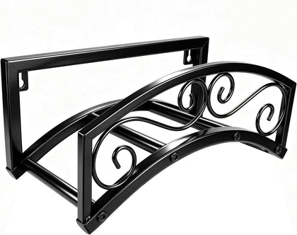 Garden Hose Holder Wall Mount, Metal Water Hose Holder, Holds 150FT | Heavy Duty, Weather-Proof, Durable Hose Storage