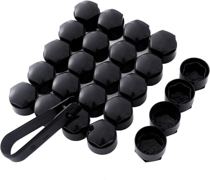 Lug Nut Covers Wheel Center Caps Tire Screw Cap for Audi A1 A3 A4 A5 A6 A7 A8 Q2 Q3 Q5 Q7 S5 TT 24PCS+Disassembly Tool