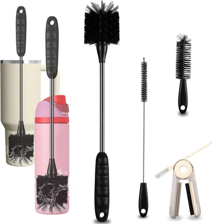 15 Inch Bottle Brush Set - 4 Pack Extra Long Handle Bottle Brush Cleaner