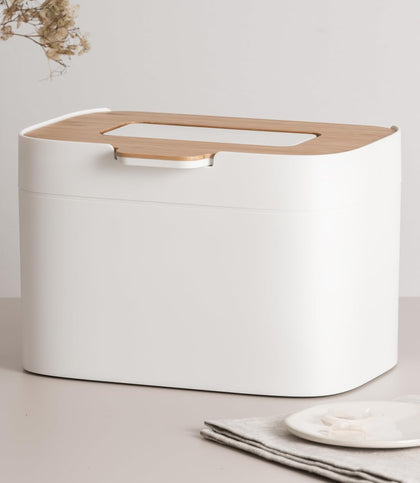 Compost Bin Kitchen 'Elin' | 1.2 GAL / 4.5L Countertop Compost Bin with Wooden Lid & Filter | Odor-Free, Dishwasher