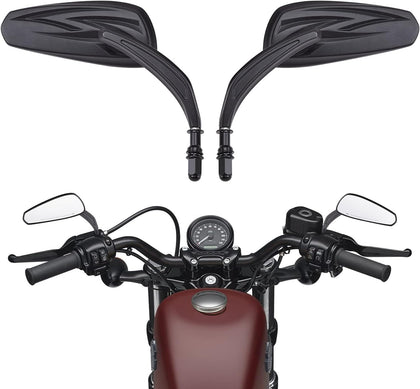 Motorcycle Rear View Mirrors Motorcycle Mirrors Long Stem Compatible with Dyna Softail Sportster Road King Street