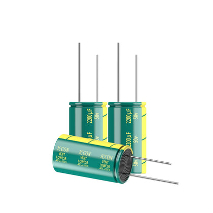 2-Pack 50V 2200uF Premium Quality Low ESR Electrolytic Capacitors 16x30mm (0.63x1.18in), 50Volt 2200MFD High-Frequency Caps with Superior Performance