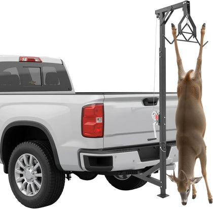 Truck Hitch Game Hoist Complete Kit with Winch and Gambrel, 600 lb Capacity - Heavy-Duty Deer Hoist Hunting Game