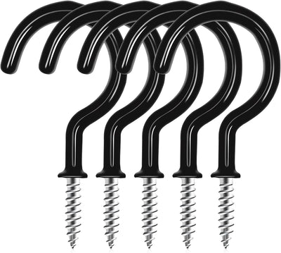 Cup Screw Hooks,1-1/2 inch Vinyl Coated Ceiling 45 Pack Screw in Hooks Plant Hanger Kitchen Cup Hooks Great for