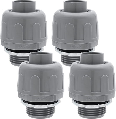 4Pcs NPT 3/4" 180D Electrical Conduit Connector Fittings