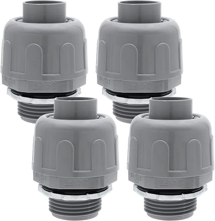 4Pcs NPT 3/4" 180D Electrical Conduit Connector Fittings