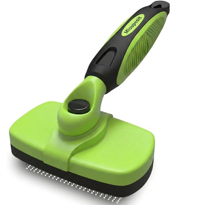 Cat & Dog Brush, Self Cleaning Slicker Brush for Long & Short Haired Pets, Deshedding Grooming Tool with Gentle