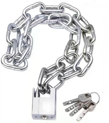 Safety Bicycle Chain Lock, Motorcycle Lock, Cannot Be Cut with Bolt Cutters Or Hand Tools.Premium Case-Hardened