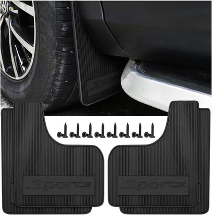 Car Mud Flaps, 4PCS Soft Flexible Bendable Rubber Vehicle Mudguard Splash Guard with Hardware Tool, Auto Exterior