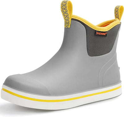 Rain Boots Kids Waterproof Deck Boots Girls Boys Mud Booties