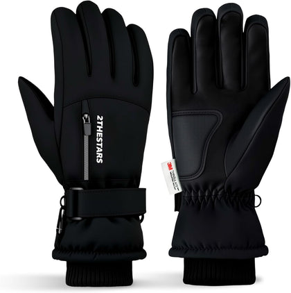 Winter Ski Gloves Waterproof Windproof Snow Gloves Thermal Insulated Touchscreen with Pocket for Men Women Cycling