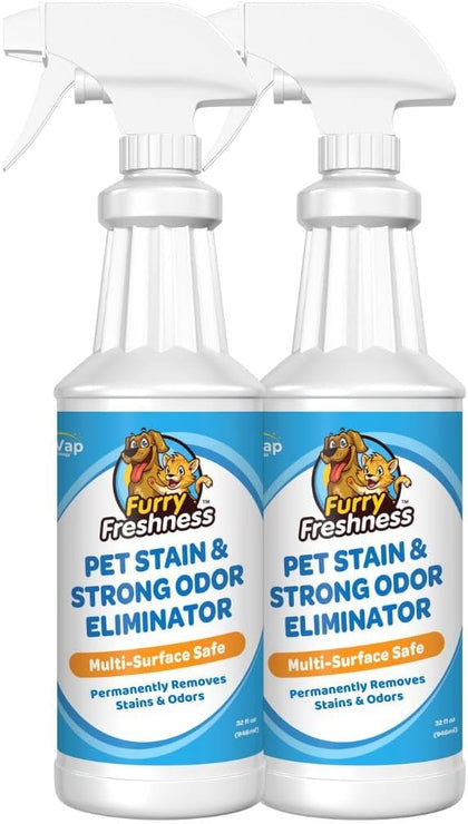 Extra Strength Cat or Dog Pee Stain & Permanent Odor Remover + Smell Eliminator -Removes Stains From Pets & Kids