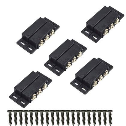 5Sets Magnetic Reed Switch, Magnetic Door Switch/Magnetic Contact Switch/Normally Open Closed NC NO Door Alarm Window Security, for DC 5V 12V 24V Light (Black-B31)