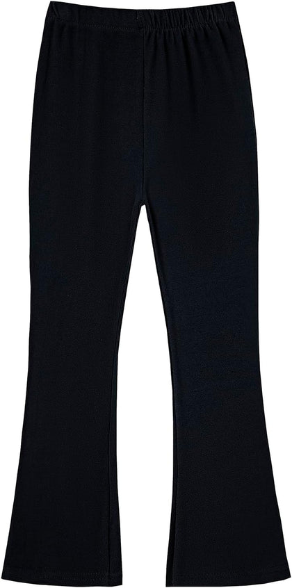 Toddler Girl Flare Pants Leggings for Girls Black Fleece Lined Warm Bell Bottoms Leggings Wide Leg Pants