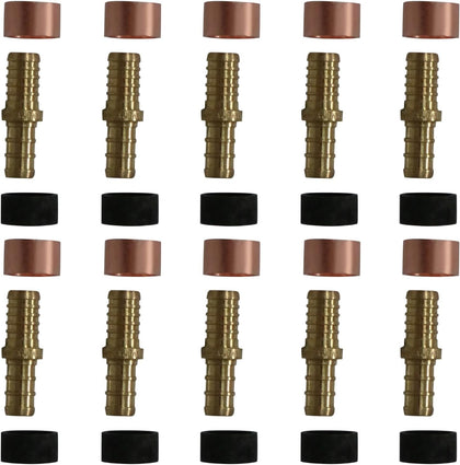 3/8 inch Pex x 3/8 inch PB (Polybutylene) Splicing Coupling with Ring, Repair Kit, Pex B, 10 Pieces