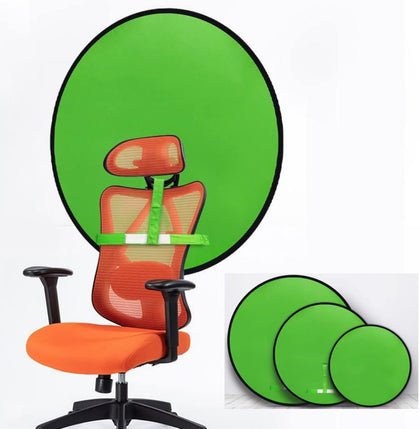 Portable Green Screen Chair 43.3in – Double Sided Foldable Greenscreen Backdrop with Stand, Chroma Key for Streaming