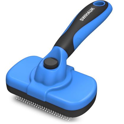 Self Cleaning Slicker Brush - Skin Friendly Deshedding Grooming Tool for Dogs & Cats, Suitable for Shedding & Haired