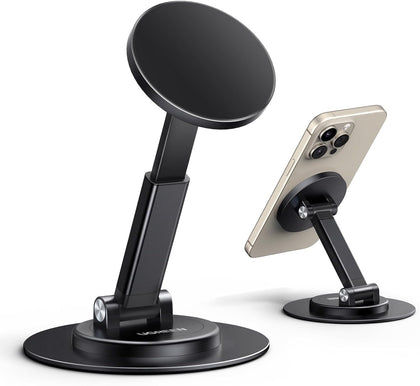 Magnetic Phone Stand for MagSafe, Height Adjustable iPhone Stand for Desk with 360° Rotation Compatible for iPhone 17