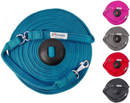 Premium Horse Training Super Soft Grip Swivel Lunge Line with Rubber Stopper with 6 Month Warranty and Replaceable Snap