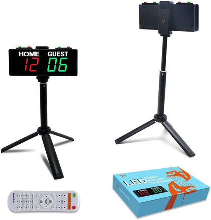 Battery Powered Scoreboard Clock Timer with Buttons, Portable Digital Scoreboard with Remote, Electronic Scoreboard