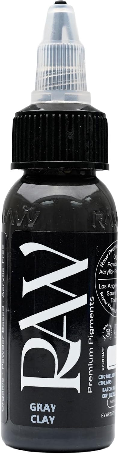 Premium Pigments Tattoo Ink 1oz Bottle | Earthy Warm Grey Clay | High Pigment Load | Vegan | Made in USA (Gray Clay)