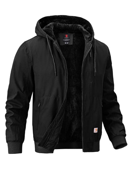 Men's Cotton Work Jacket Insulated Flannel Lined Active Winter Coat
