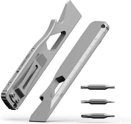 Opry Titanium EDC Pry Bar Multitool with Bottle Opener | Titanium Pry Tool with Bottle Opener, Hex Wrench