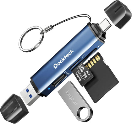 SD Card Reader, 3-Slot USB A/C to Micro SD Card Adapter USB3.0 | 5Gbps,OTG Support, Memory Card Reader for UHS-I