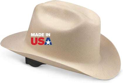 Full Brim Cowboy Hard Hat, ANSI Z89.1 Type 1 & OSHA | Cowboy-style Safety Helmet with Extra-Wide Sun Shade Brim &