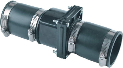 Plastic Sump Pump Check Valve with Stainless Steel Clamps 2 inch